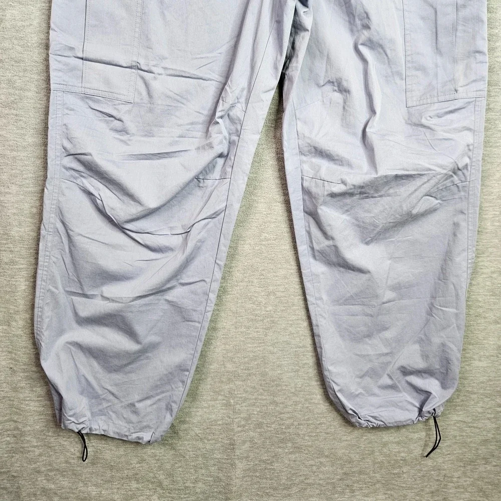 True Religion Mens Cargo Parachute Pants Lavender Wide Leg Utility Size M NWT